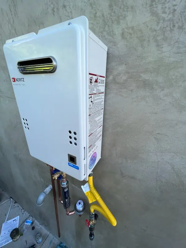 Tankless water heater installation for Vickery homes